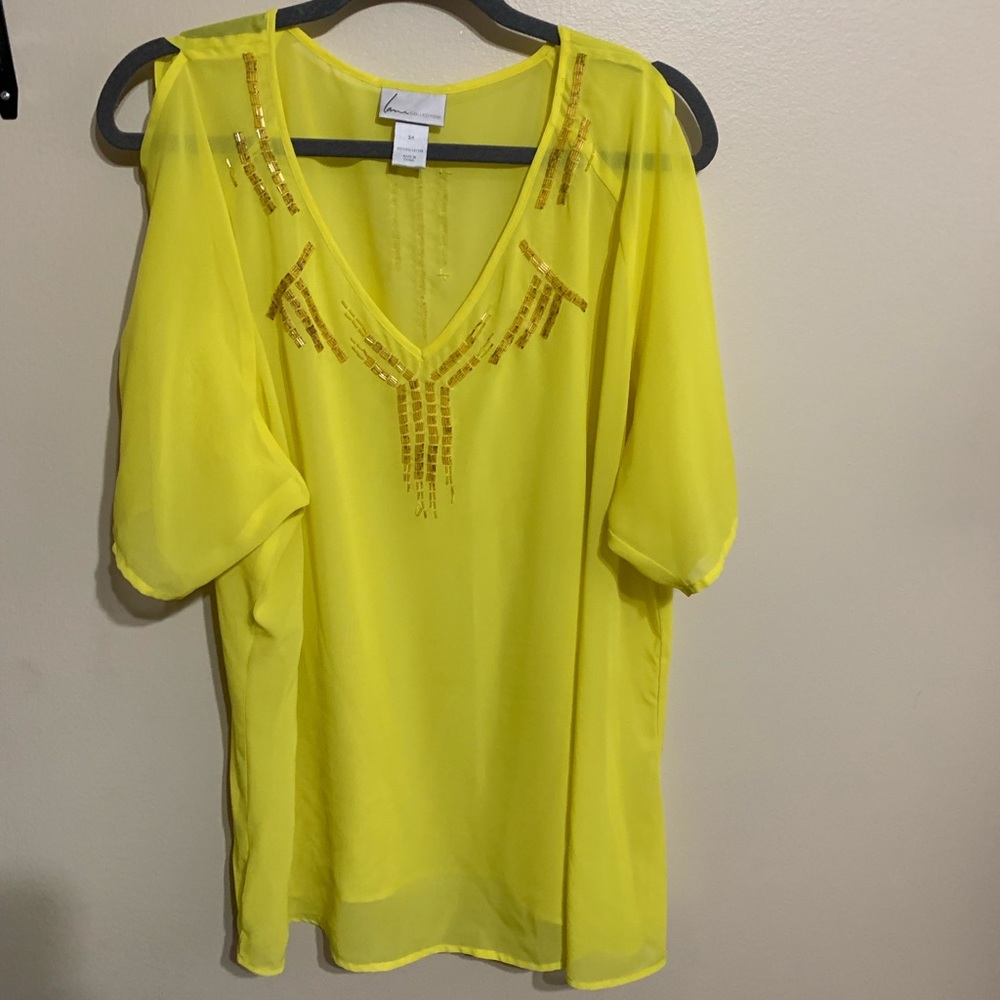SZ 3X Lane Collection cold shoulder top